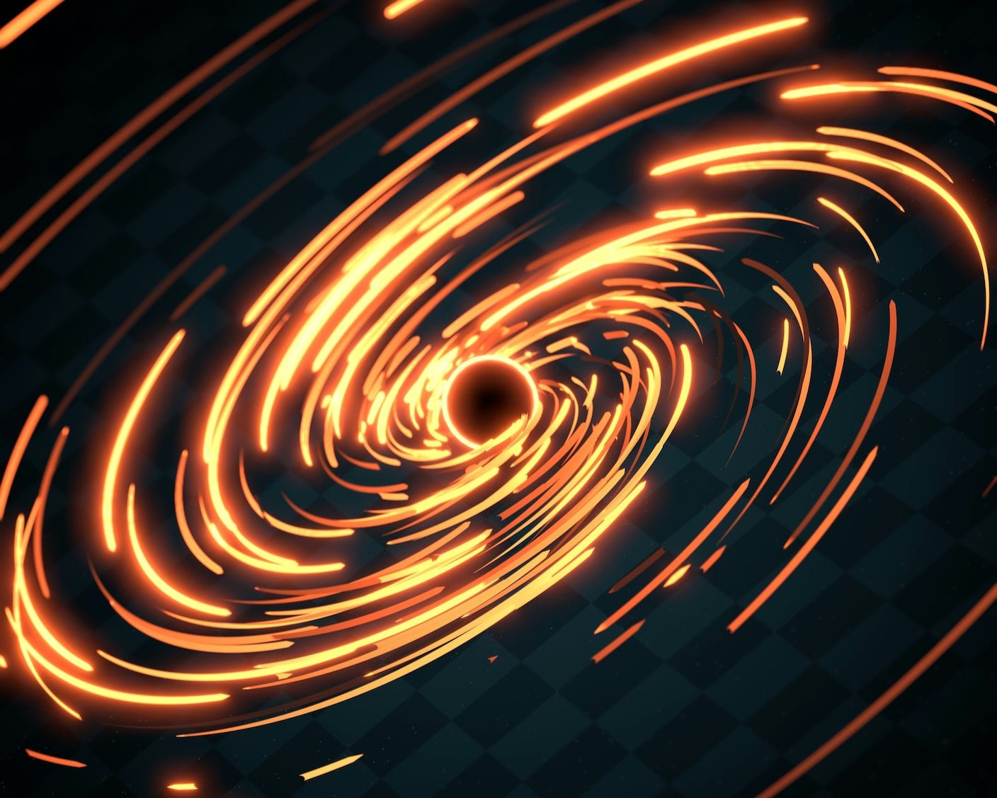 black hole orange sparks